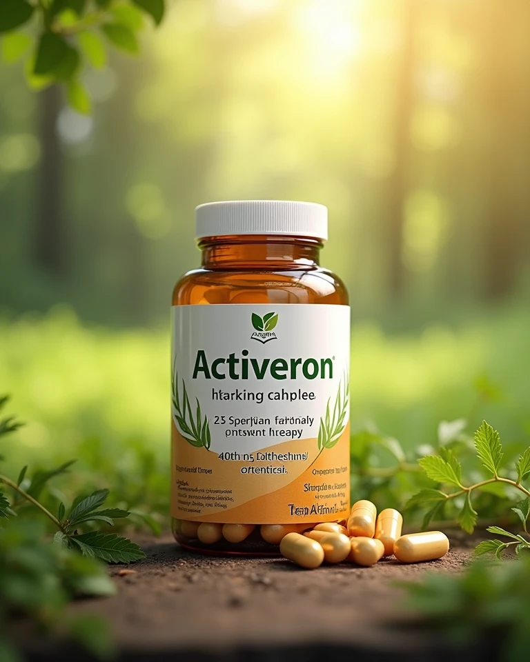 Activeron natural supplement bottle with premium ingredients